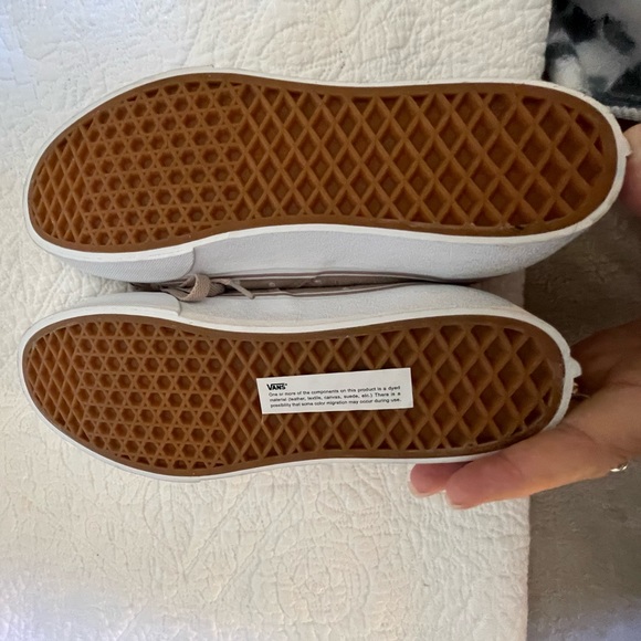 Brand new blush pink polka dot platform suede VANS - Picture 5 of 6